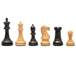 The Warwick Series 3.25 Inch Ebonised Chessmen