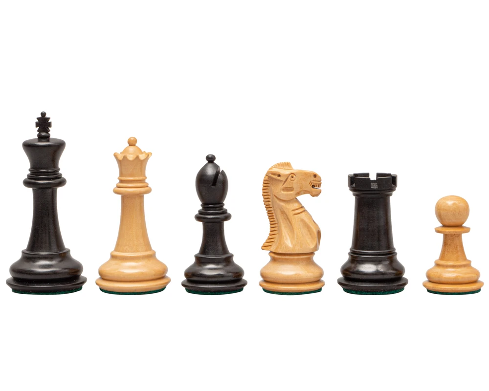 The Warwick Series 3.25 Inch Ebonised Chessmen 1 The Warwick Series 3.25 Inch Ebonised Chessmen