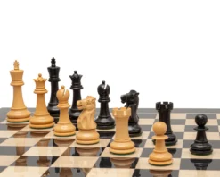 Reproduction Staunton Ebony Chessmen 1972 Model 3.5 Inch (50040) 11 Reproduction Staunton Ebony Chessmen 1972 Model 3.5 Inch (50040) -Board Games - Chess And Cards Shop RCP182 06