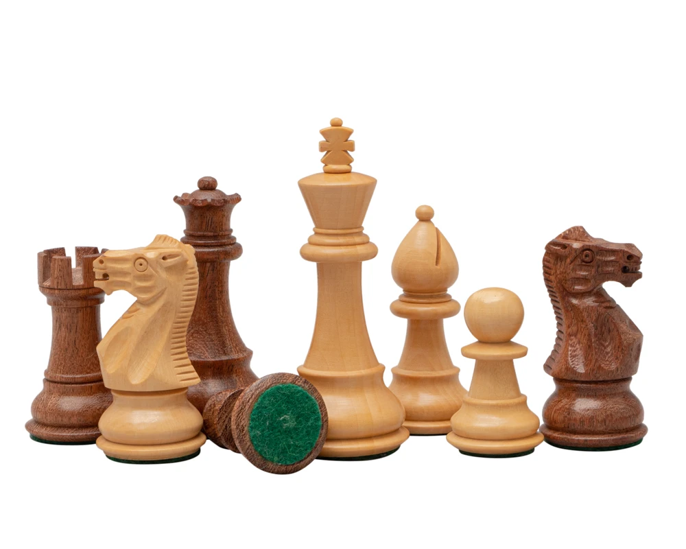 3.5 Inch Classic Staunton Chessmen Acacia Wood 2 3.5 Inch Classic Staunton Chessmen Acacia Wood - Image 2