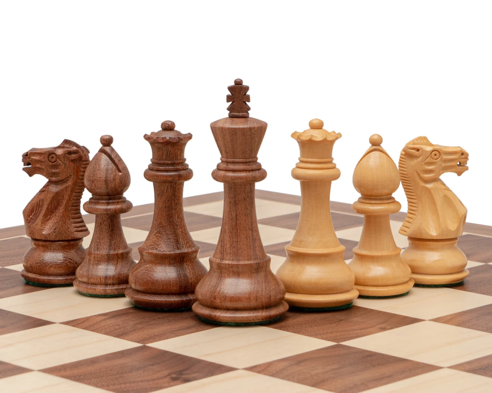 3.5 Inch Classic Staunton Chessmen Acacia Wood 7 3.5 Inch Classic Staunton Chessmen Acacia Wood - Image 7