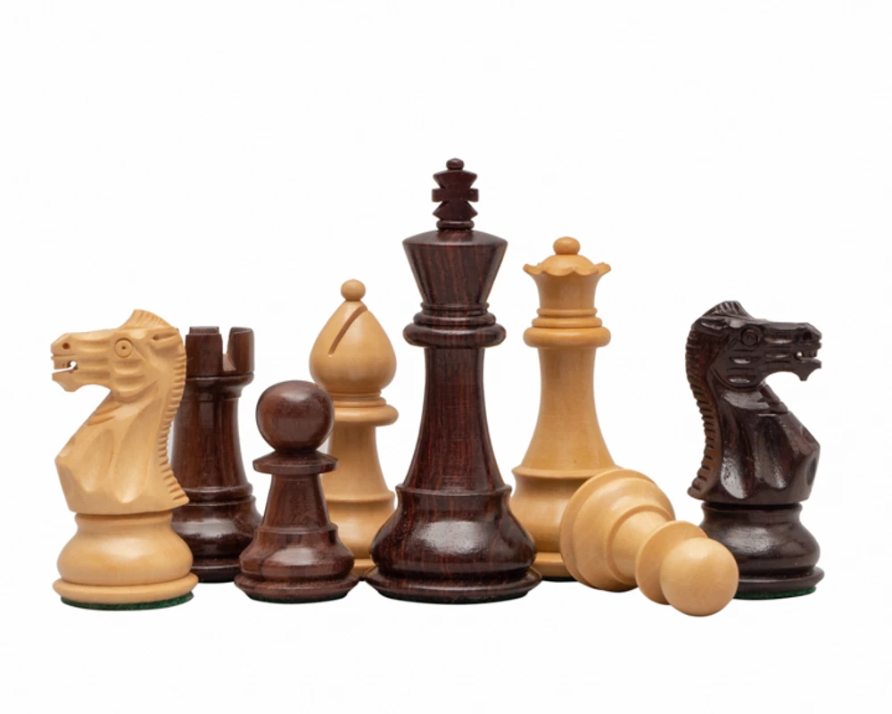 3.5 Inch Classic Staunton Rosewood Chessmen 2 3.5 Inch Classic Staunton Rosewood Chessmen - Image 2
