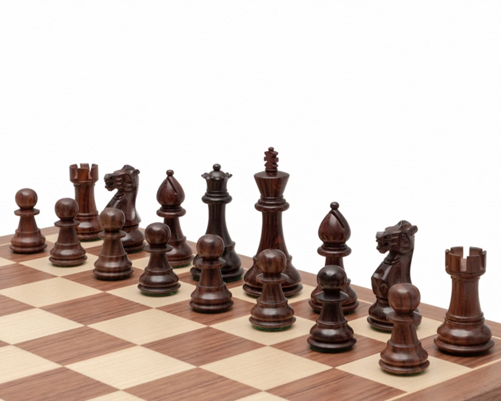 3.5 Inch Classic Staunton Rosewood Chessmen 3 3.5 Inch Classic Staunton Rosewood Chessmen - Image 3