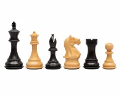 Fierce Knight Ebonised Chessmen 4 Inch