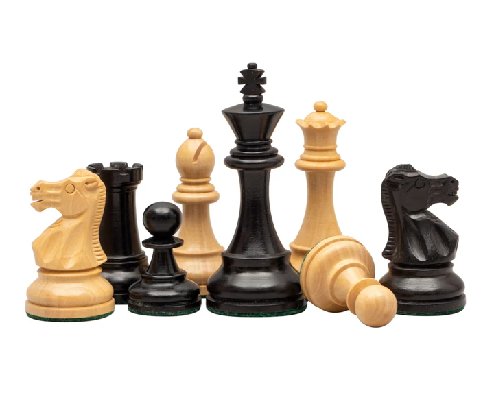 British Ebonised Chess Men 3.5 Inch 2 British Ebonised Chess Men 3.5 Inch - Image 2