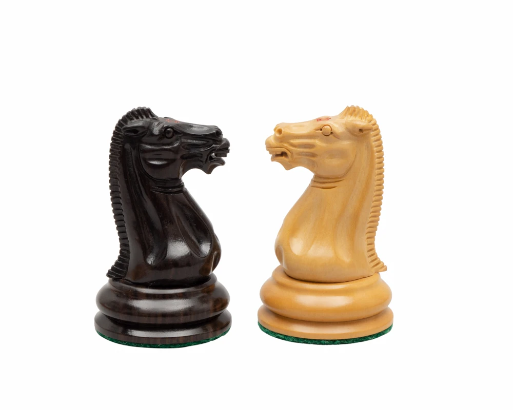 Original Staunton 1849 Ebony Chess Men 4.4 Inch 2 Original Staunton 1849 Ebony Chess Men 4.4 Inch - Image 2