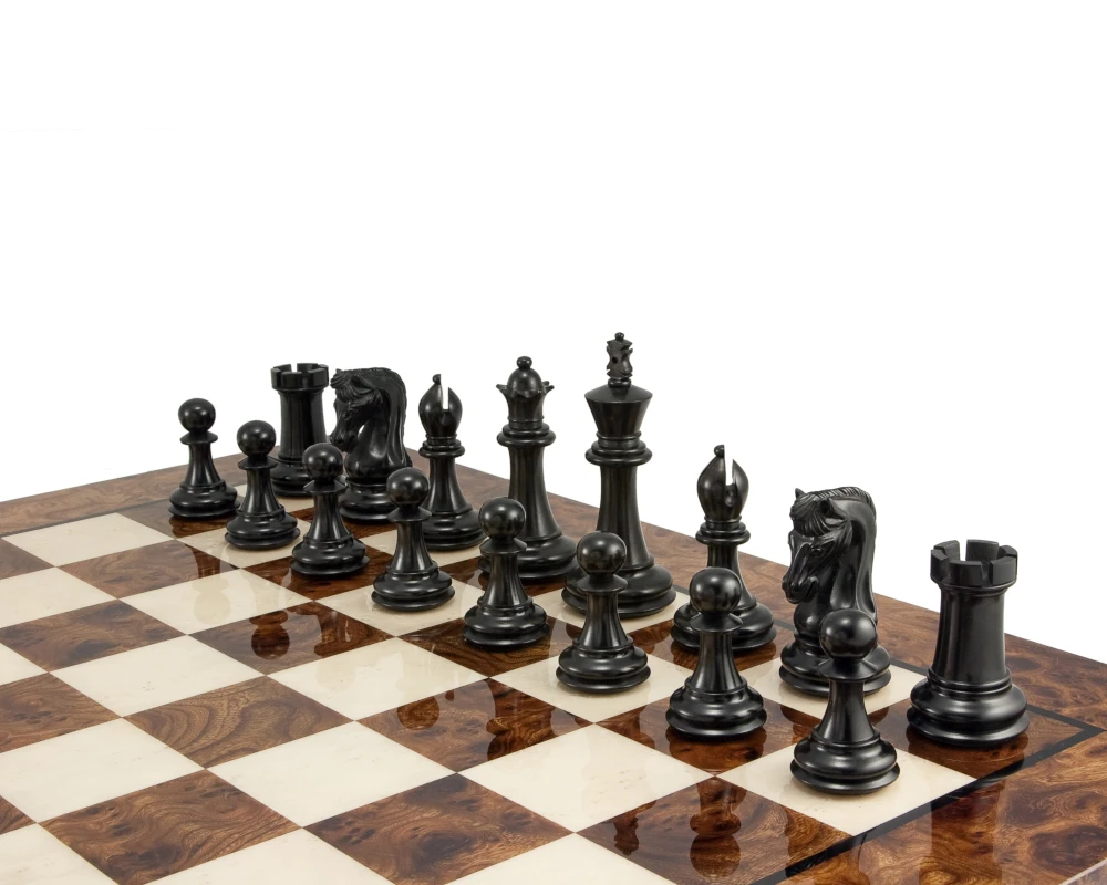 Canterbury Knight Ebony Luxury Chess Set 2 Canterbury Knight Ebony Luxury Chess Set - Image 2