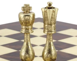 Maghreb Brass And Walnut Traditional Chess Set -Board Games - Chess And Cards Shop RCPB117b 06
