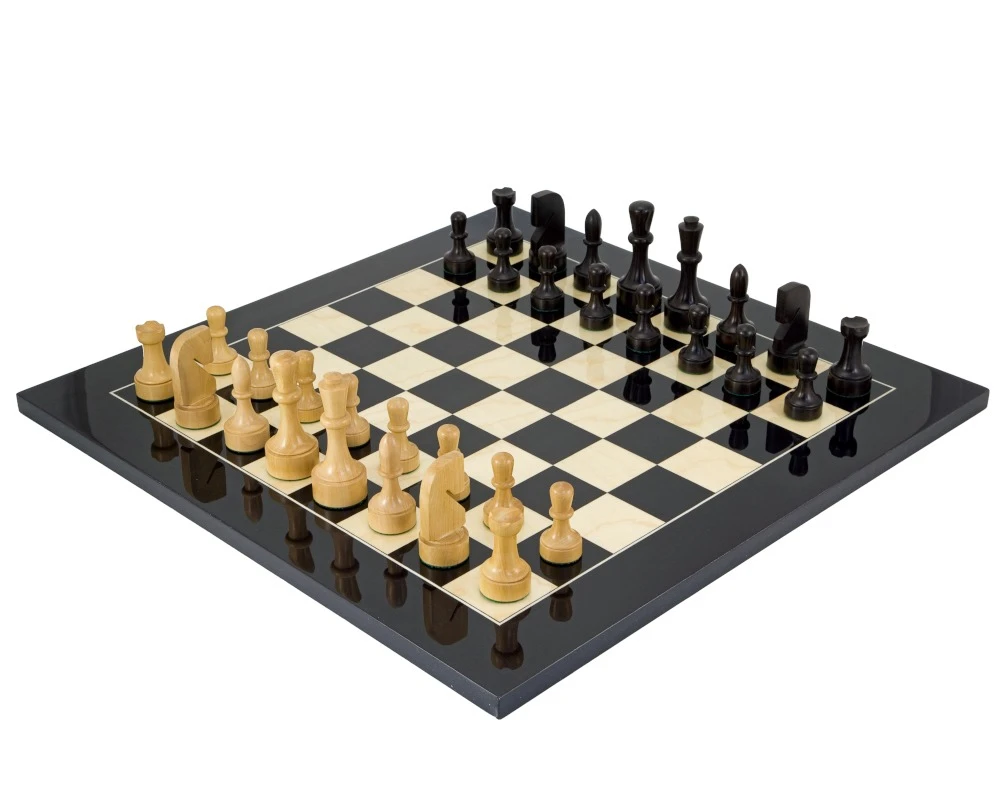 Contemporary Black Anegre Chess Set 1 Contemporary Black Anegre Chess Set