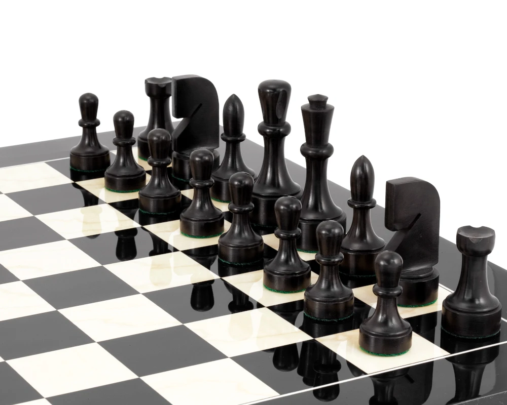 Contemporary Black Anegre Chess Set 2 Contemporary Black Anegre Chess Set - Image 2