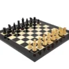 Atlantic Gloss Black And Natural Chess Set