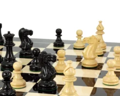 Atlantic Gloss Black And Natural Chess Set -Board Games - Chess And Cards Shop RCPB145 03