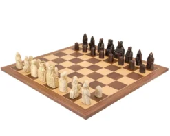 The Isle Of Lewis Walnut And Maple Chess Set