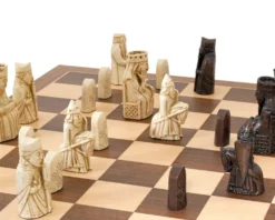 The Isle Of Lewis Walnut And Maple Chess Set -Board Games - Chess And Cards Shop RCPB156 03