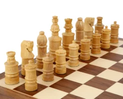 Coiled Jerusalem Sheesham And Walnut Chess Set -Board Games - Chess And Cards Shop RCPB164 02