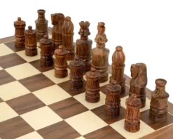 Coiled Jerusalem Sheesham And Walnut Chess Set -Board Games - Chess And Cards Shop RCPB164 03