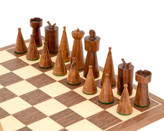 Art Deco Walnut Chess Set 2 Art Deco Walnut Chess Set - Image 2