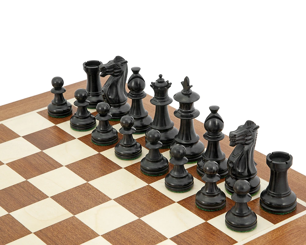 Royal Flower Mahogany Chess Set 2 Royal Flower Mahogany Chess Set - Image 2