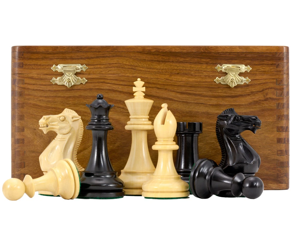 Competition Black Staunton Chess Set With Case 6 Competition Black Staunton Chess Set With Case - Image 6