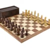 Atlantic Large Rosewood And Walnut Chess Set With Case