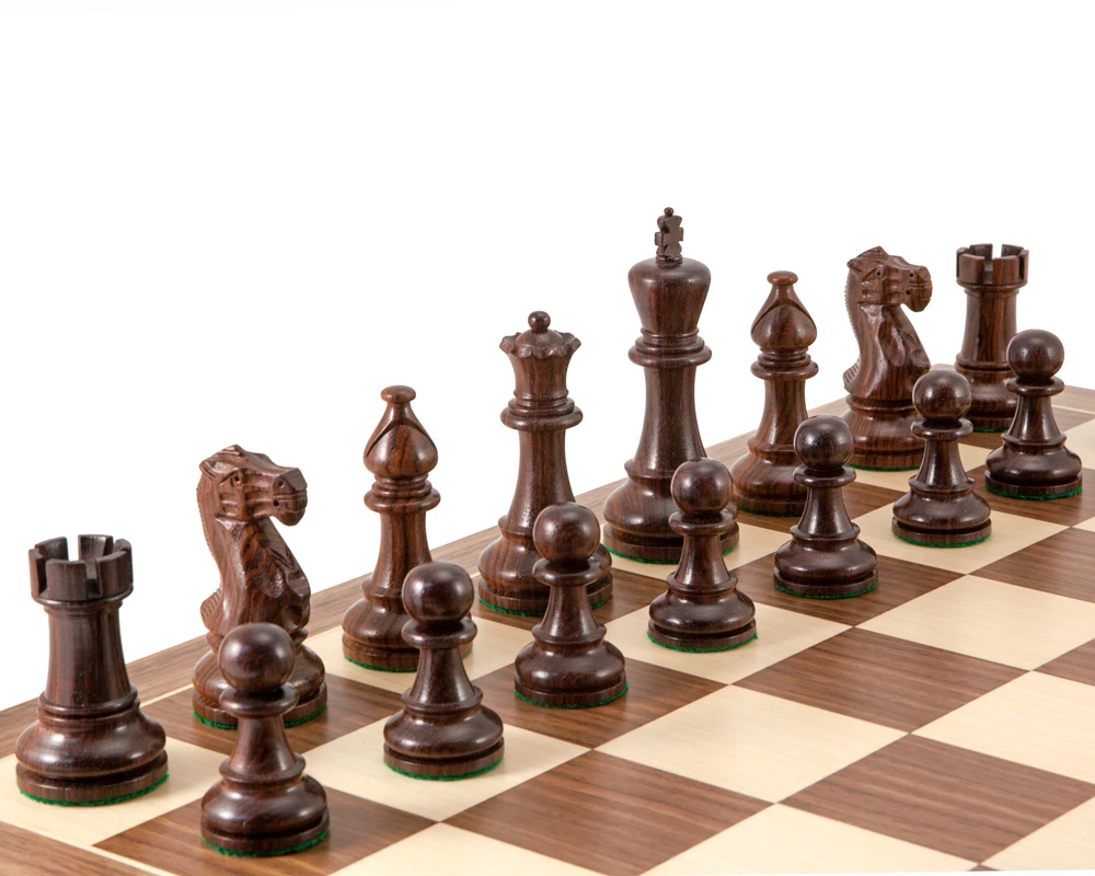 Atlantic Large Rosewood And Walnut Chess Set With Case 2 Atlantic Large Rosewood And Walnut Chess Set With Case - Image 2