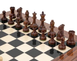 Supreme Rosewood Chess Set With Burl Wood Case -Board Games - Chess And Cards Shop RCPB244 02