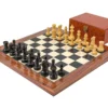 Supreme Ebony Chess Set With Burl Wood Case