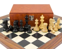 Supreme Ebony Chess Set With Burl Wood Case -Board Games - Chess And Cards Shop RCPB245 05