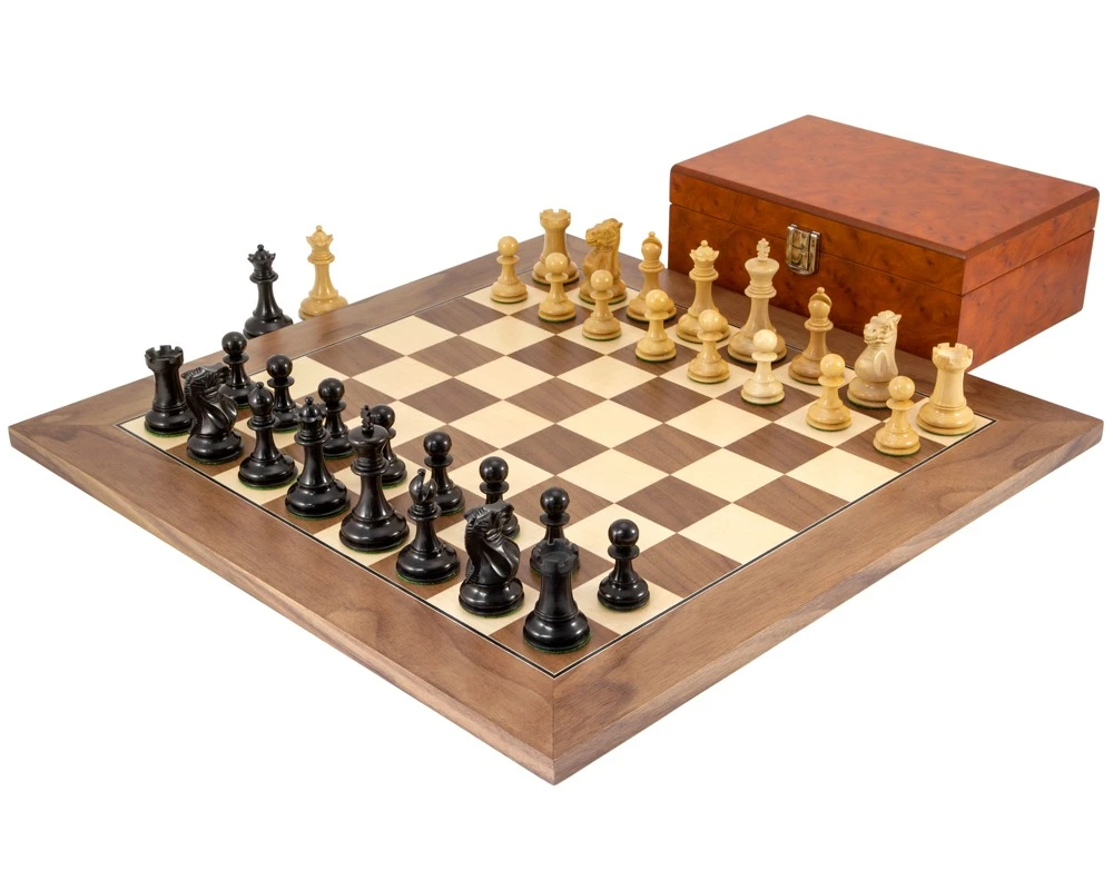 Highgrove Walnut Chess Set With Case 1 Highgrove Walnut Chess Set With Case