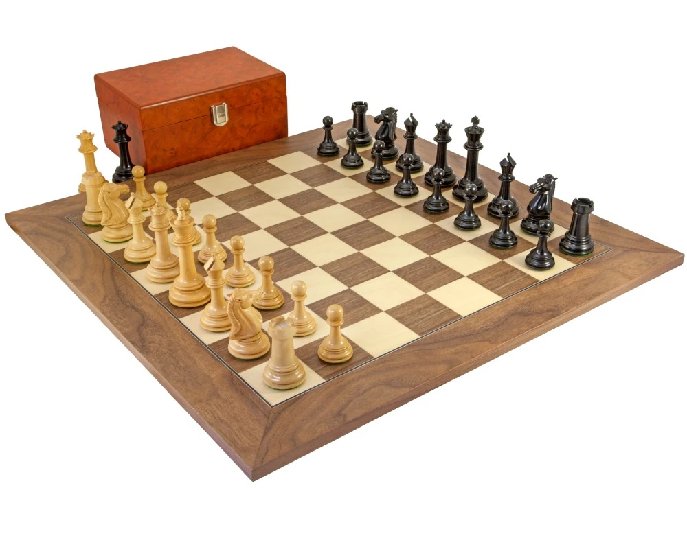 Parthenon Grand Ebony And Walnut Chess Set 1 Parthenon Grand Ebony And Walnut Chess Set