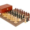 Madrid Tres Corone Ebony, Padauk And Walnut Chess Set