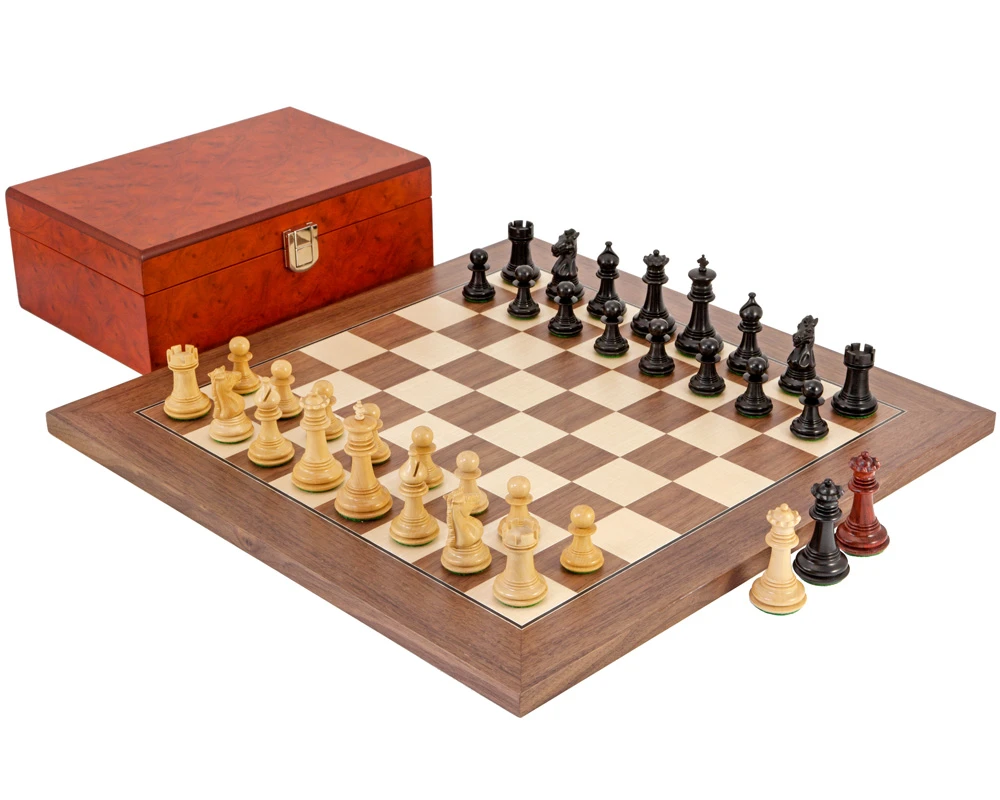 Madrid Tres Corone Ebony, Padauk And Walnut Chess Set 7 Madrid Tres Corone Ebony, Padauk And Walnut Chess Set - Image 7