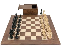 Sovereign Ebonised And Walnut Chess Set With Case -Board Games - Chess And Cards Shop RCPB258 03