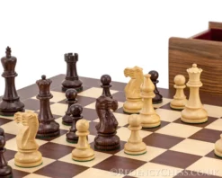 Atlantic Grand Rosewood Chess Set With Wooden Case -Board Games - Chess And Cards Shop RCPB271 02