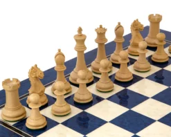 Oxford Series Black & Blue Erable Chess Set -Board Games - Chess And Cards Shop RCPB281 02