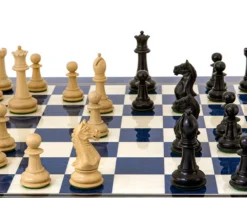 Oxford Series Black & Blue Erable Chess Set -Board Games - Chess And Cards Shop RCPB281 03