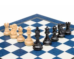 The Broadbase Club Satin Blue Chess Set -Board Games - Chess And Cards Shop RCPB288 03