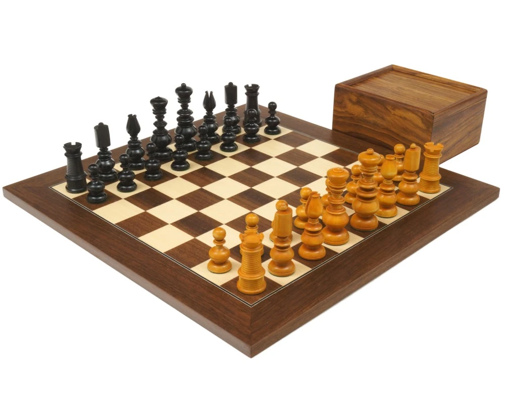 Calvert Antique Reproduction Palisander Chess Set 1 Calvert Antique Reproduction Palisander Chess Set