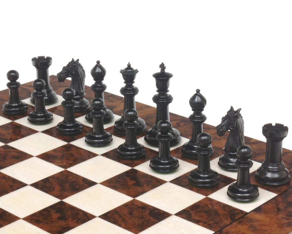 Classic Staunton Ebony & Dark Walnut Bath Series Grand Chess Set 2 Classic Staunton Ebony & Dark Walnut Bath Series Grand Chess Set - Image 2