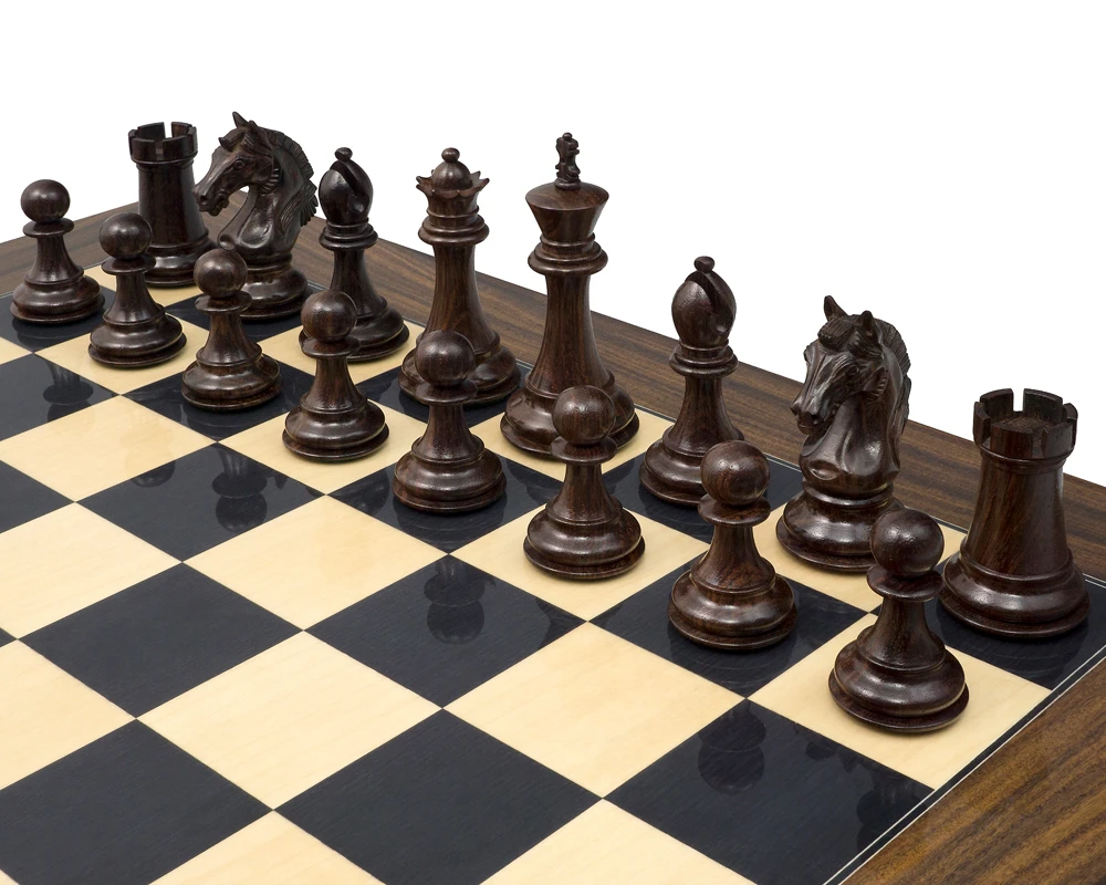 The Stretford Knight Luxury Rosewood Chess Set 2 The Stretford Knight Luxury Rosewood Chess Set - Image 2