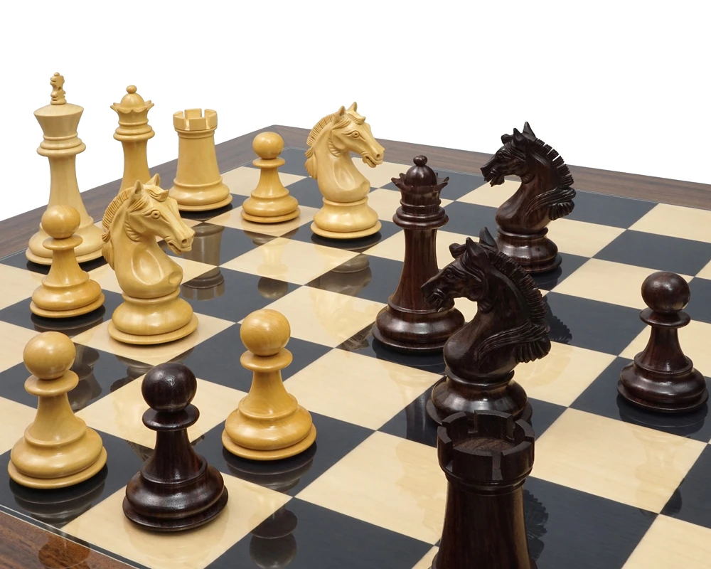 The Stretford Knight Luxury Rosewood Chess Set 4 The Stretford Knight Luxury Rosewood Chess Set - Image 4