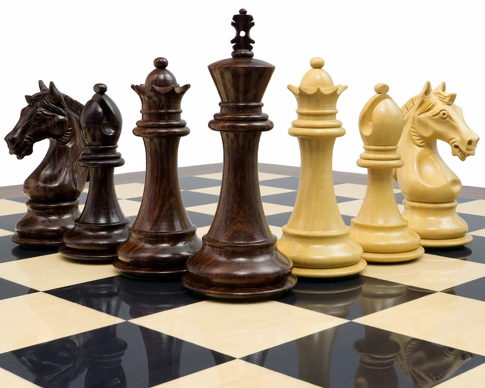 The Stretford Knight Luxury Rosewood Chess Set 5 The Stretford Knight Luxury Rosewood Chess Set - Image 5