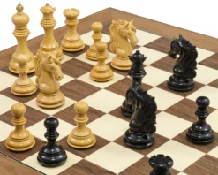 The Cavalry Ebony & Walnut Luxury Chess Set -Board Games - Chess And Cards Shop RCPB320 04