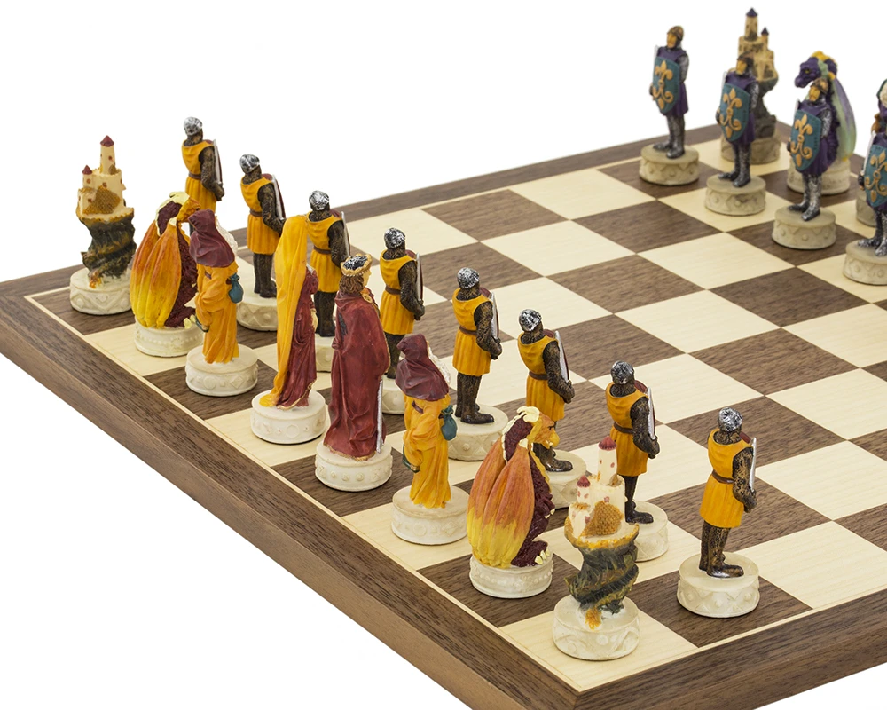 Medieval Hand Painted Themed Chess Set By Italfama 2 Medieval Hand Painted Themed Chess Set By Italfama - Image 2