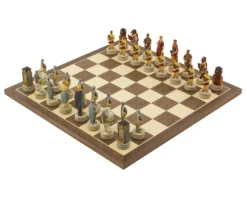The Romans Vs Greeks Hand Painted Chess Set By Italfama