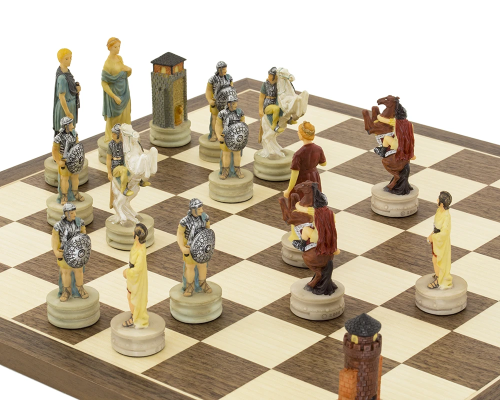 The Romans Vs Greeks Hand Painted Chess Set By Italfama 5 The Romans Vs Greeks Hand Painted Chess Set By Italfama - Image 5