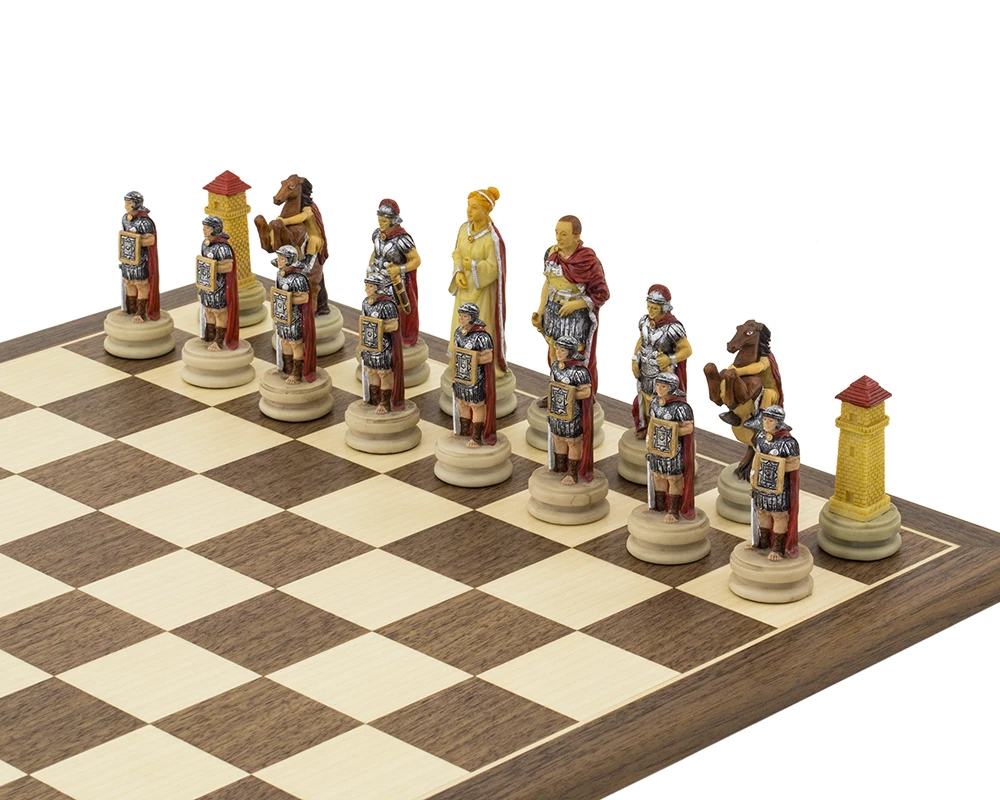 The Romans Vs Egyptians Hand Painted Themed Chess Set By Italfama 3 The Romans Vs Egyptians Hand Painted Themed Chess Set By Italfama - Image 3