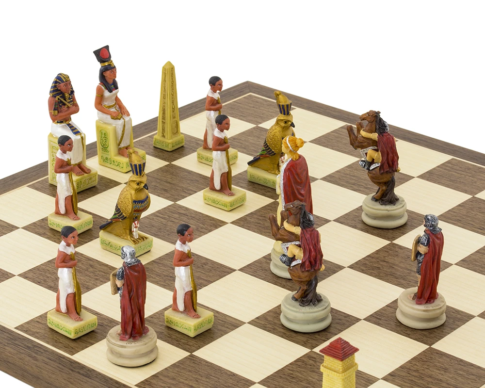 The Romans Vs Egyptians Hand Painted Themed Chess Set By Italfama 5 The Romans Vs Egyptians Hand Painted Themed Chess Set By Italfama - Image 5