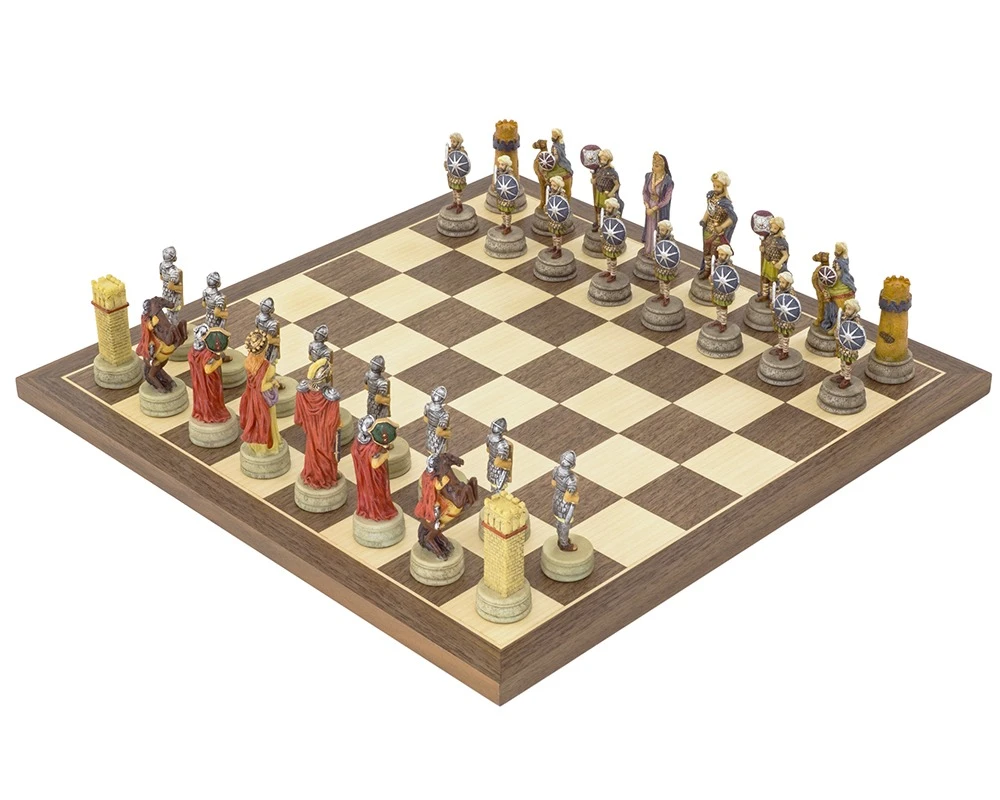 The Romans Vs Arabs Hand Painted Themed Chess Set By Italfama 1 The Romans Vs Arabs Hand Painted Themed Chess Set By Italfama