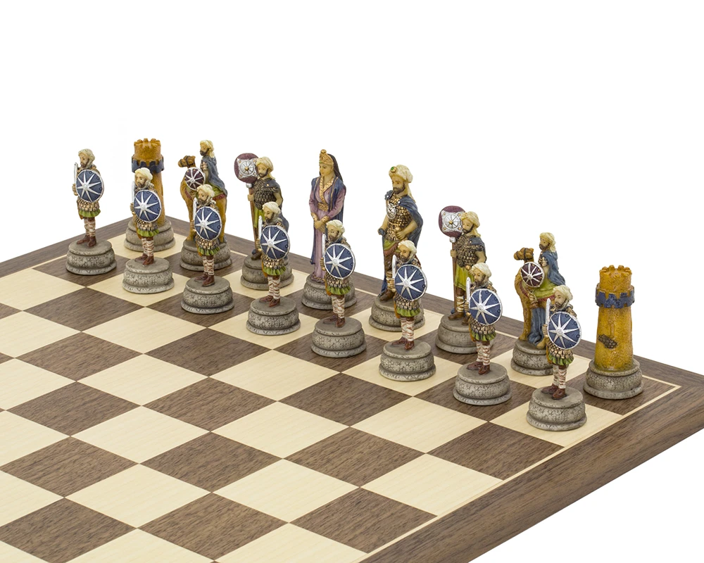 The Romans Vs Arabs Hand Painted Themed Chess Set By Italfama 3 The Romans Vs Arabs Hand Painted Themed Chess Set By Italfama - Image 3